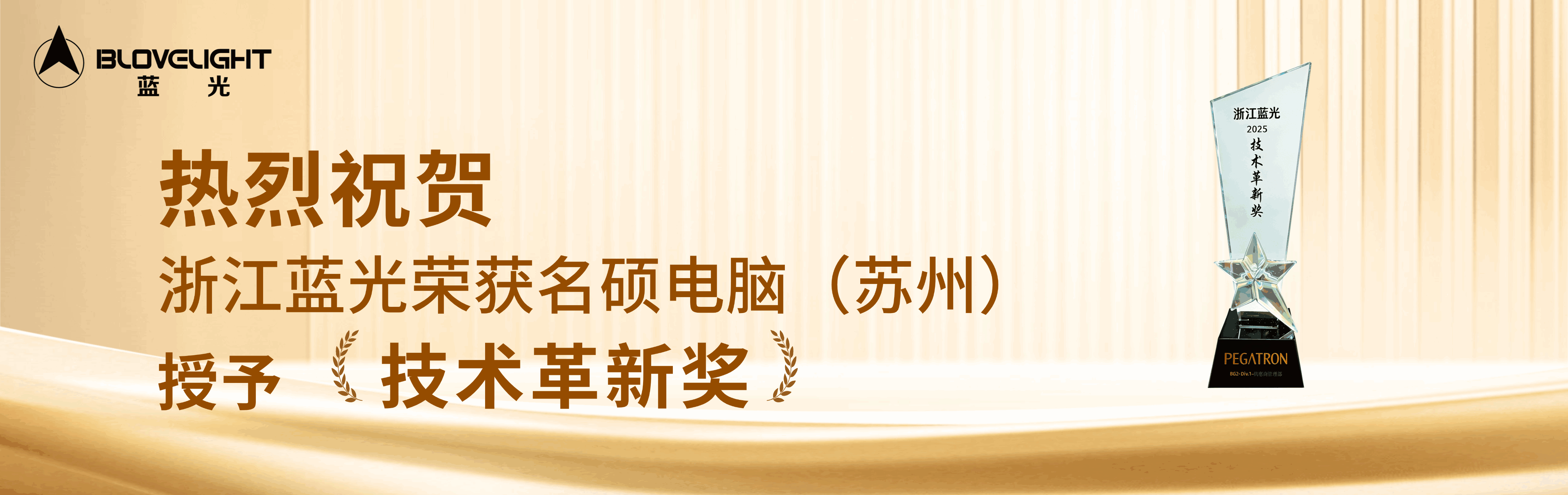 喜報(bào)│熱烈祝賀浙江藍(lán)光榮獲「技術(shù)革新獎(jiǎng)」